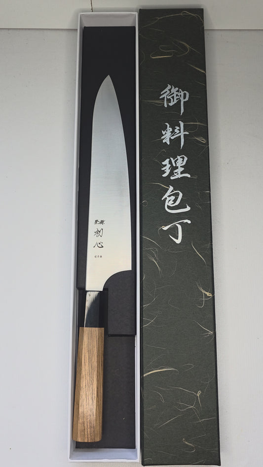 Hatsukokoro Hayabusa 3-Layer Gyuto 210mm – Aogami Super (Teak Handle)