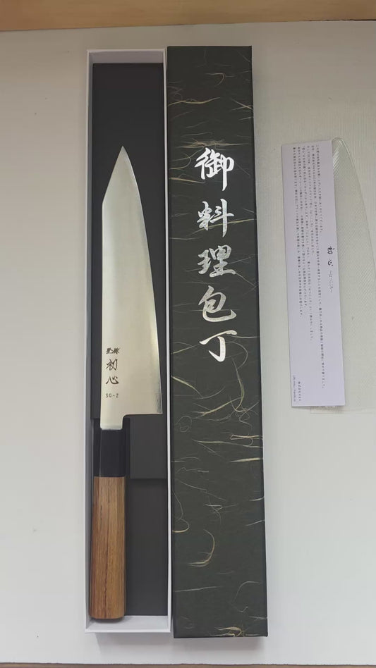 Hataukokoro Hayabusa Kiritsuke Gyuto 210mm SG2 Steel