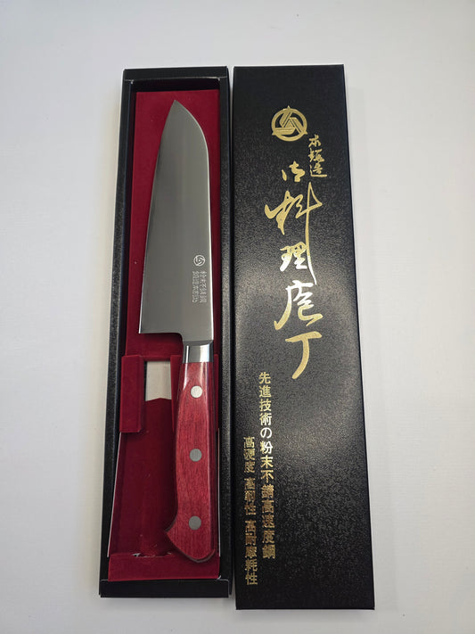 Takamura R2 Santoku 170mm – High-Speed Powder Steel, Stainless Clad